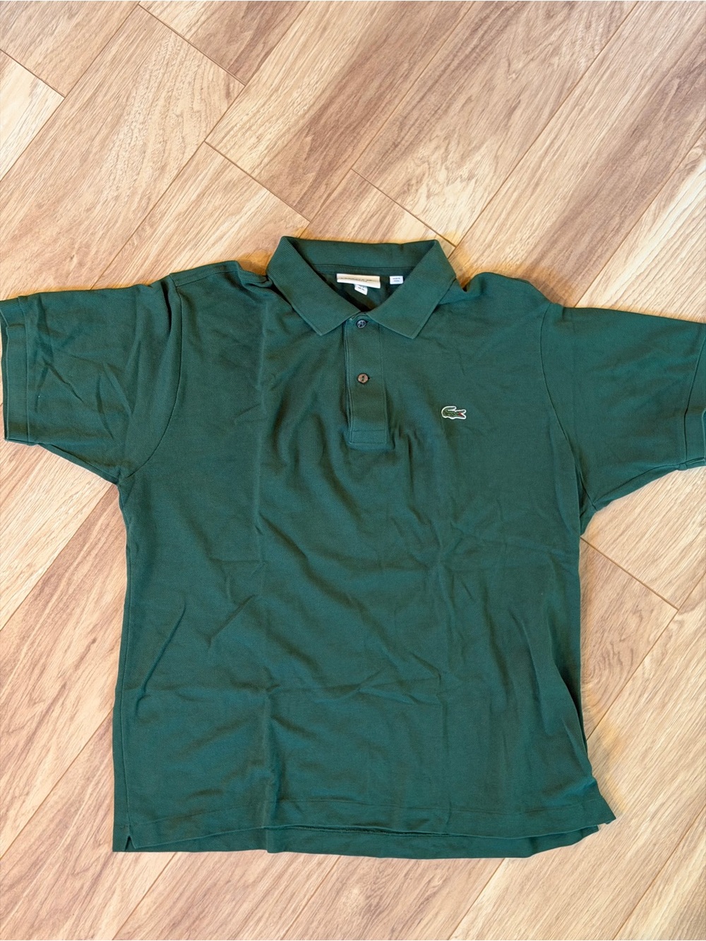 Lacoste Dark Green Classic Pique Polo with Embroidered Crocodile